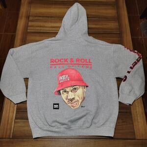 LL Cool J Rock The Bells R&R Hall Of Fame Grey Unisex Hoodie - Size XL